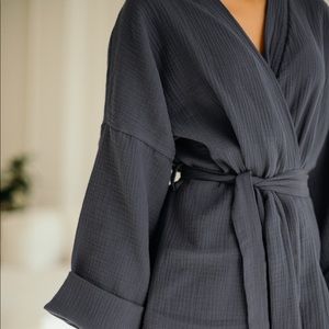 Gauze Muslin Cotton Women Summer Kimono Robe